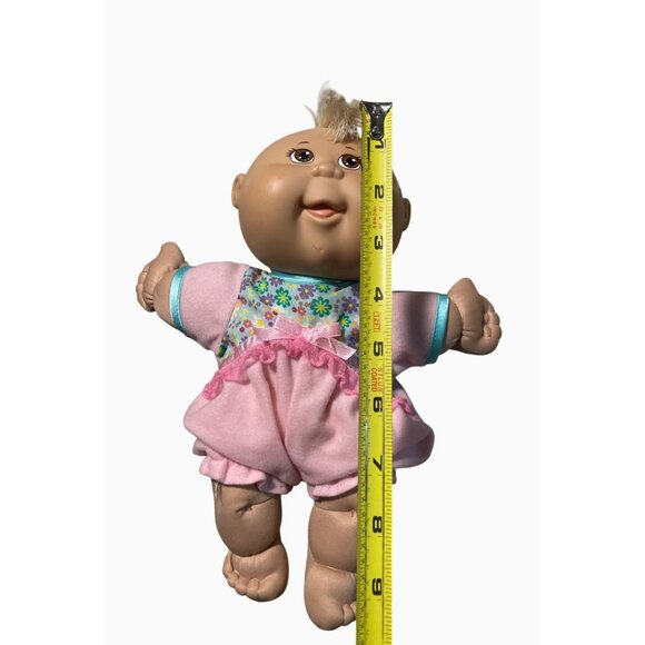 Cabbage Patch Kids Baby Doll 2004 Outfit Pink  Floral Pattern Plush and Vinyl - Picture 6 of 13